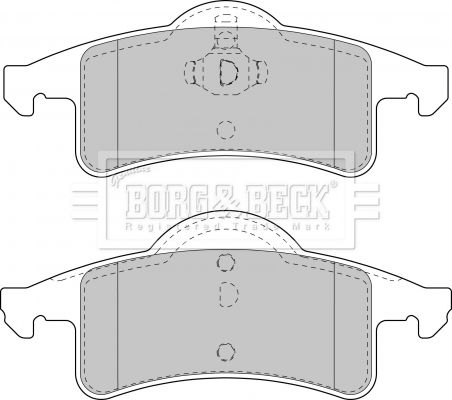BORG & BECK Комплект тормозных колодок, дисковый тормоз BBP1782